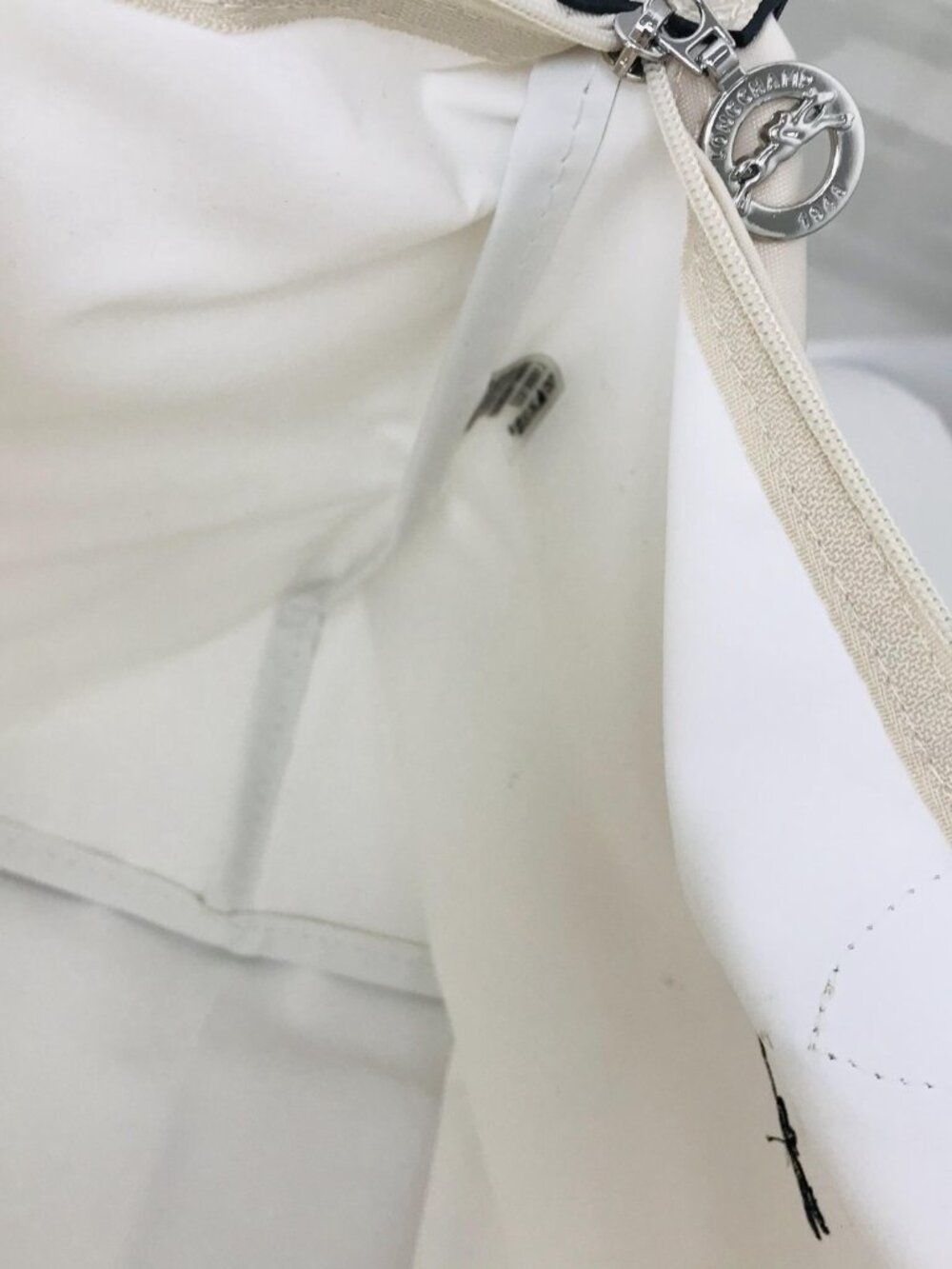 Longchamp Le Pliage Original Large Shoulder Nylon Bag Tote IN OFF WHITE - Picture 7 of 9
